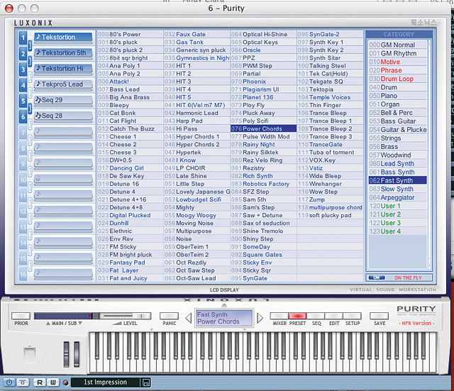 Luxonix Purity The interface feels like an amalgamation of various hardware synths